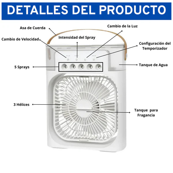 Ventilador Humidificador Aire  2 en 1
