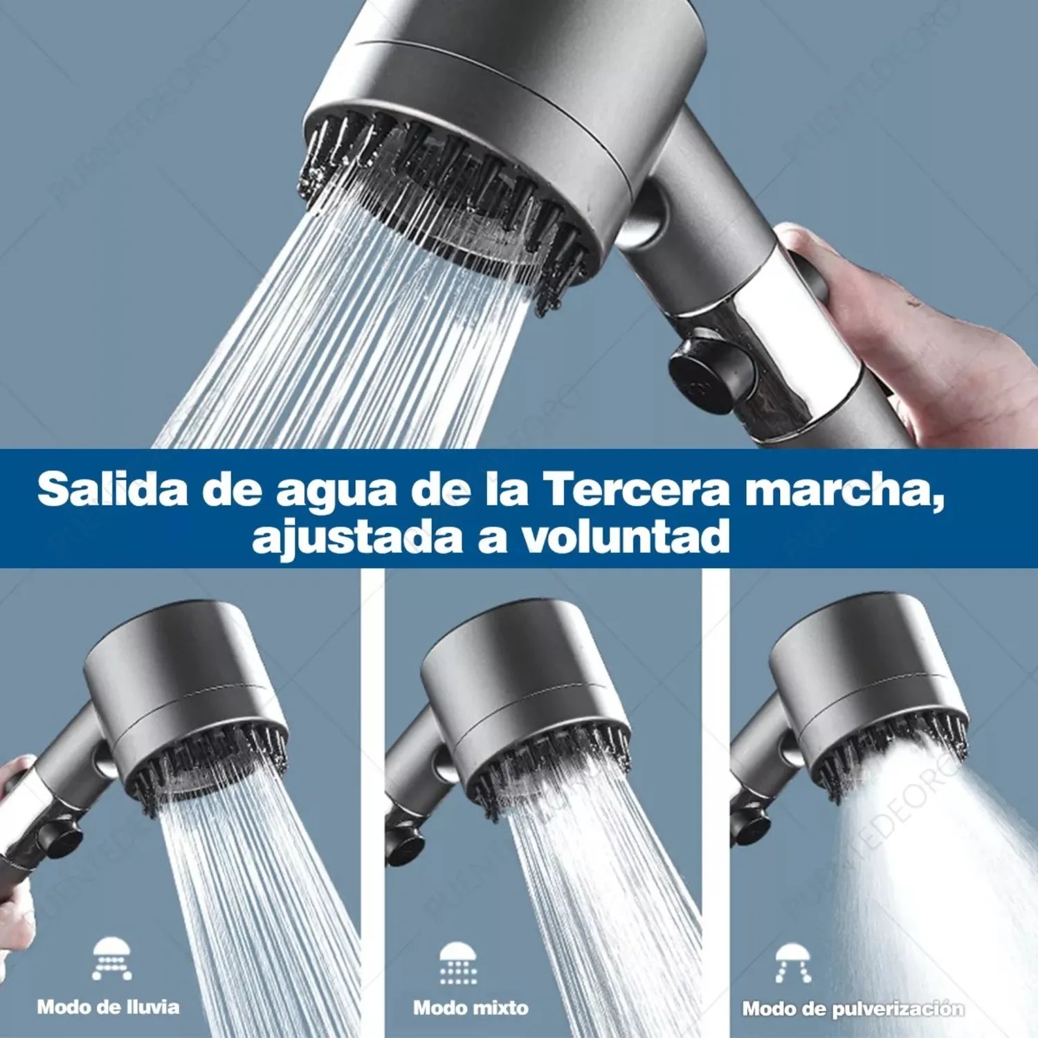 CABEZAL DE DUCHA ALTA PRESION 3 EN 1